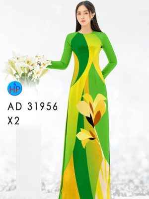 Vải Áo Dài Hoa In 3D AD 31956 25